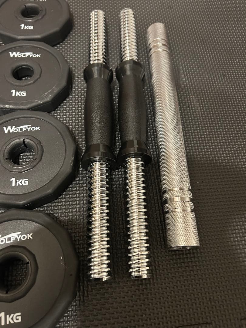 Wolfyok ダンベルセット 20キロ　可変式 スチール製