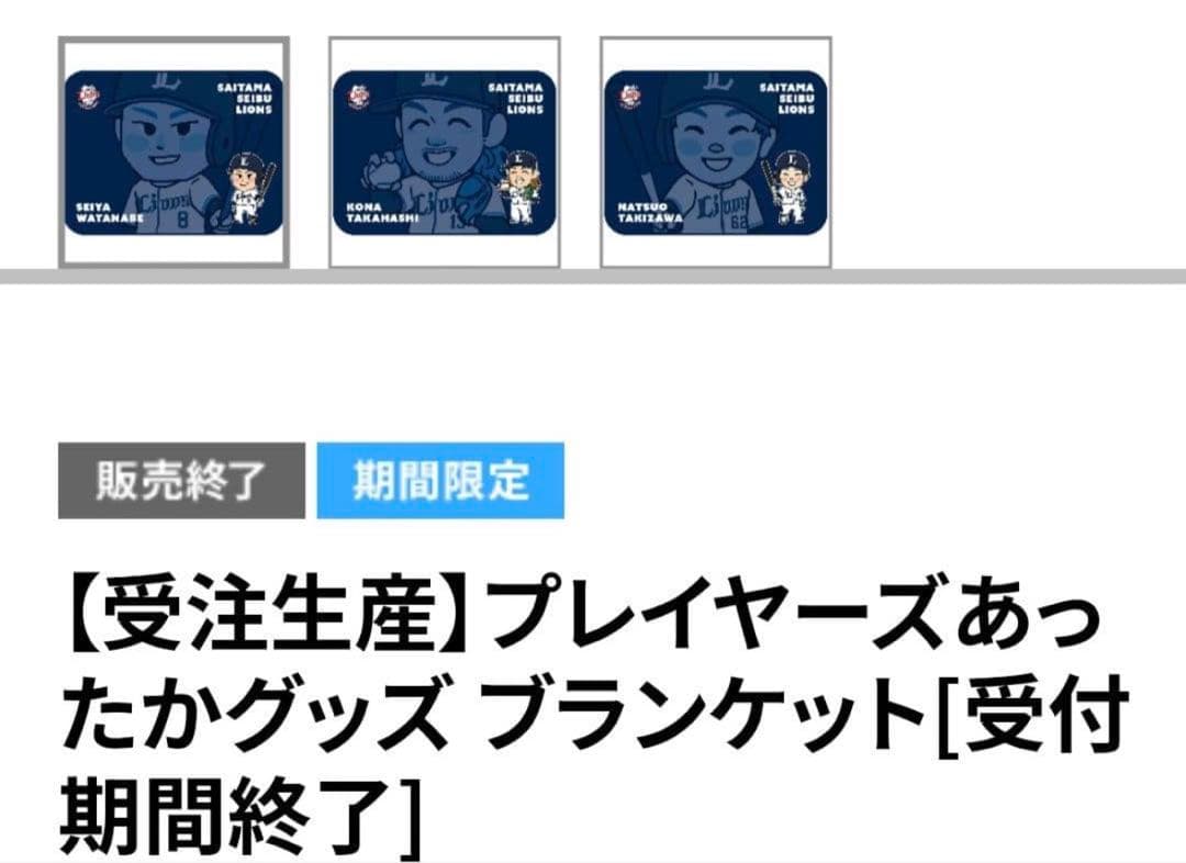 『美品』埼玉西武ライオンズ 西川愛也 あったかグッズ