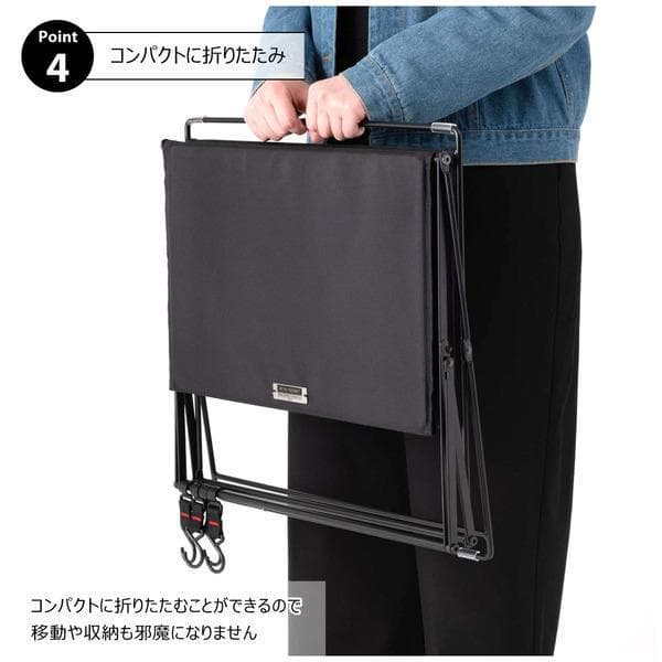 ハンギングラック 2段 サイドテーブル 室内 屋外 ブラック MIP-72N01