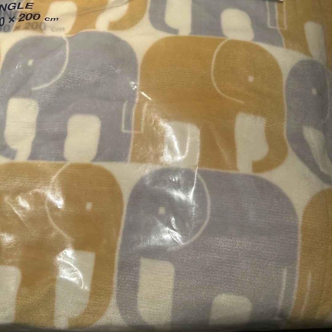 《新品》CUORE 象柄 ブランケット シングル 140x200cm 毛布