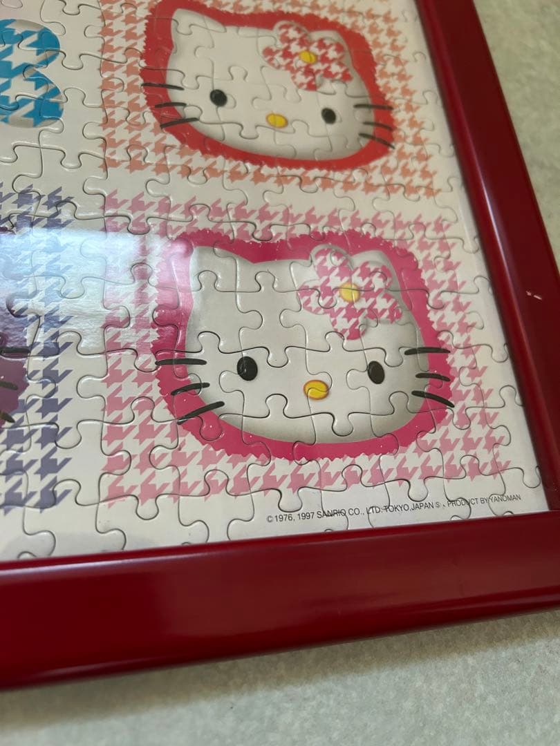 ハローキティ ジグソーパズル　完成品　1997年