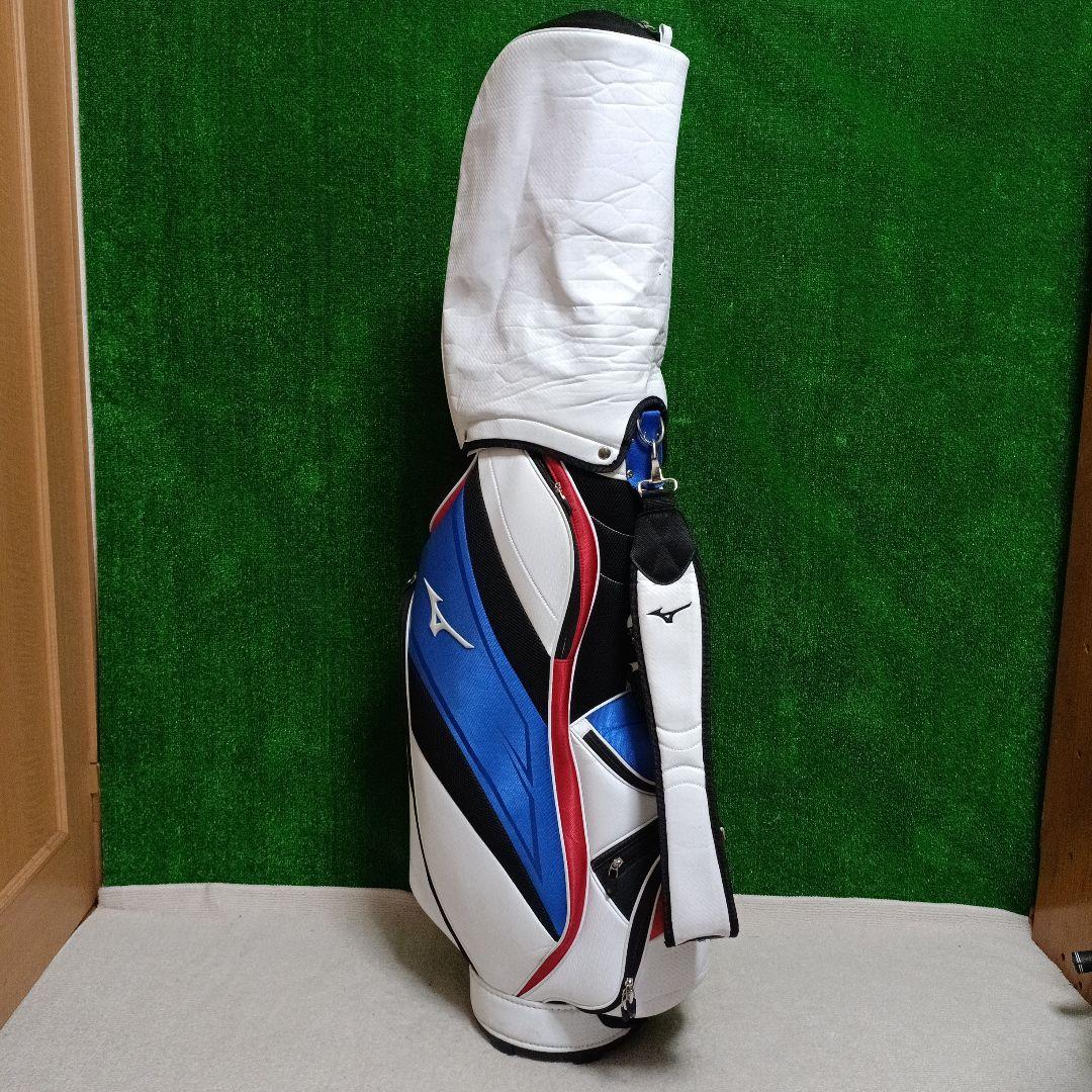 軽量 Mizuno キャディバッグ ホワイト/ブルー