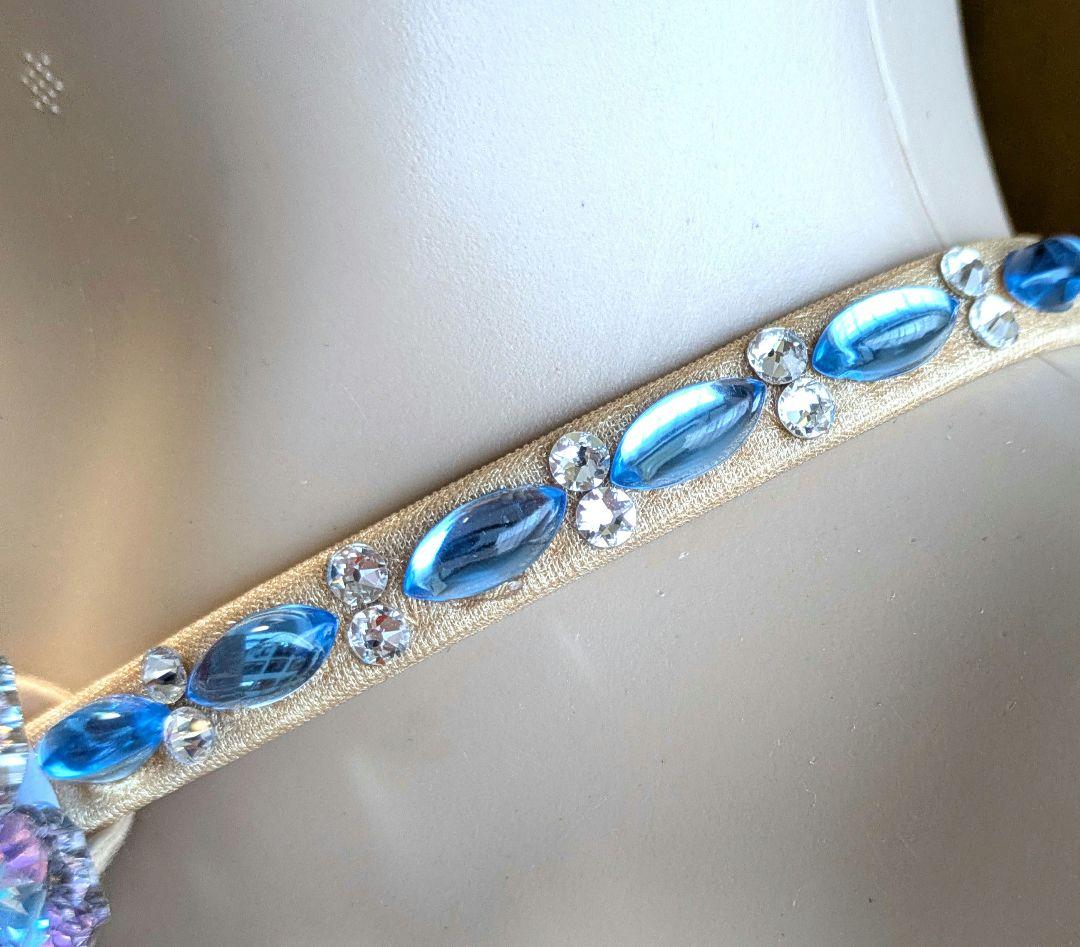 社交ダンス　爽やかなブルーのネックレス＆ピアス