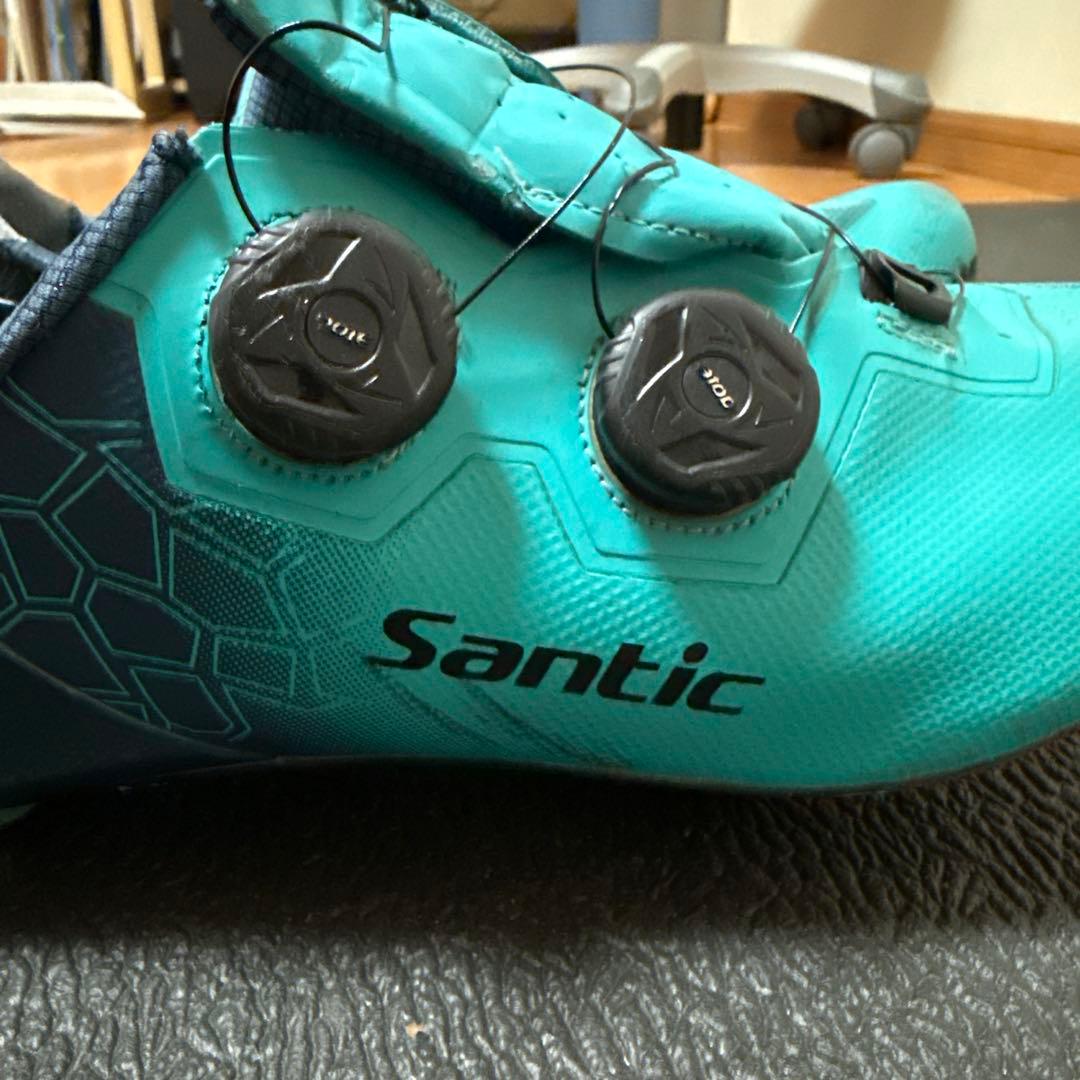 Santic ダイヤル式サイクリングシューズ ティール/ダークブルー