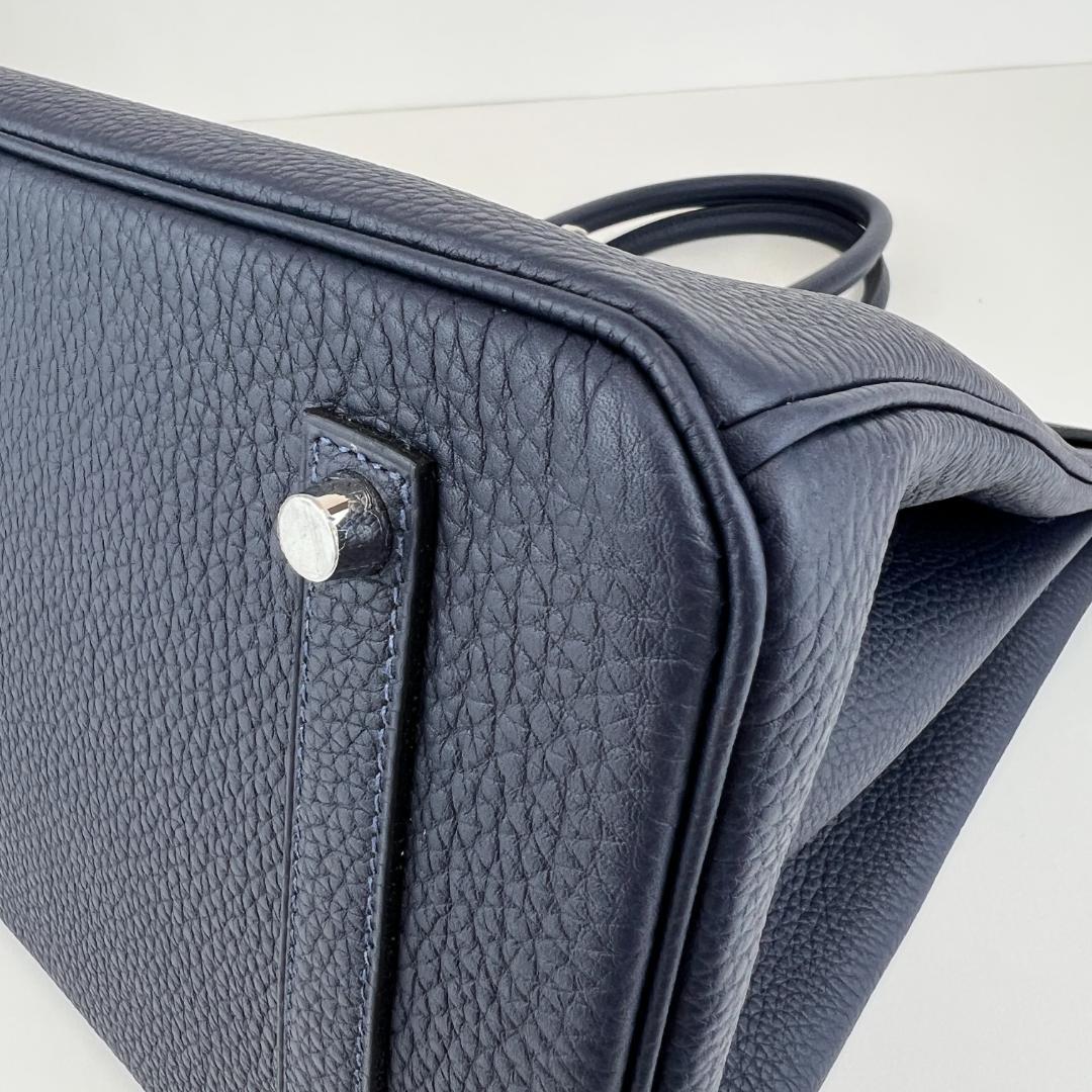 新品 HERMES エルメス バーキン25 ブルーニュイ シルバー金具