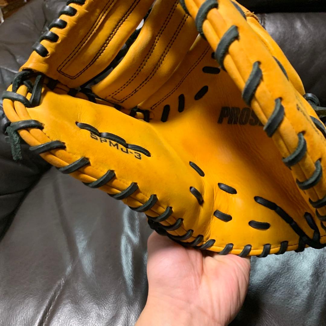 SPALDING PRO SELECT 軟式ファーストミット　イエロー