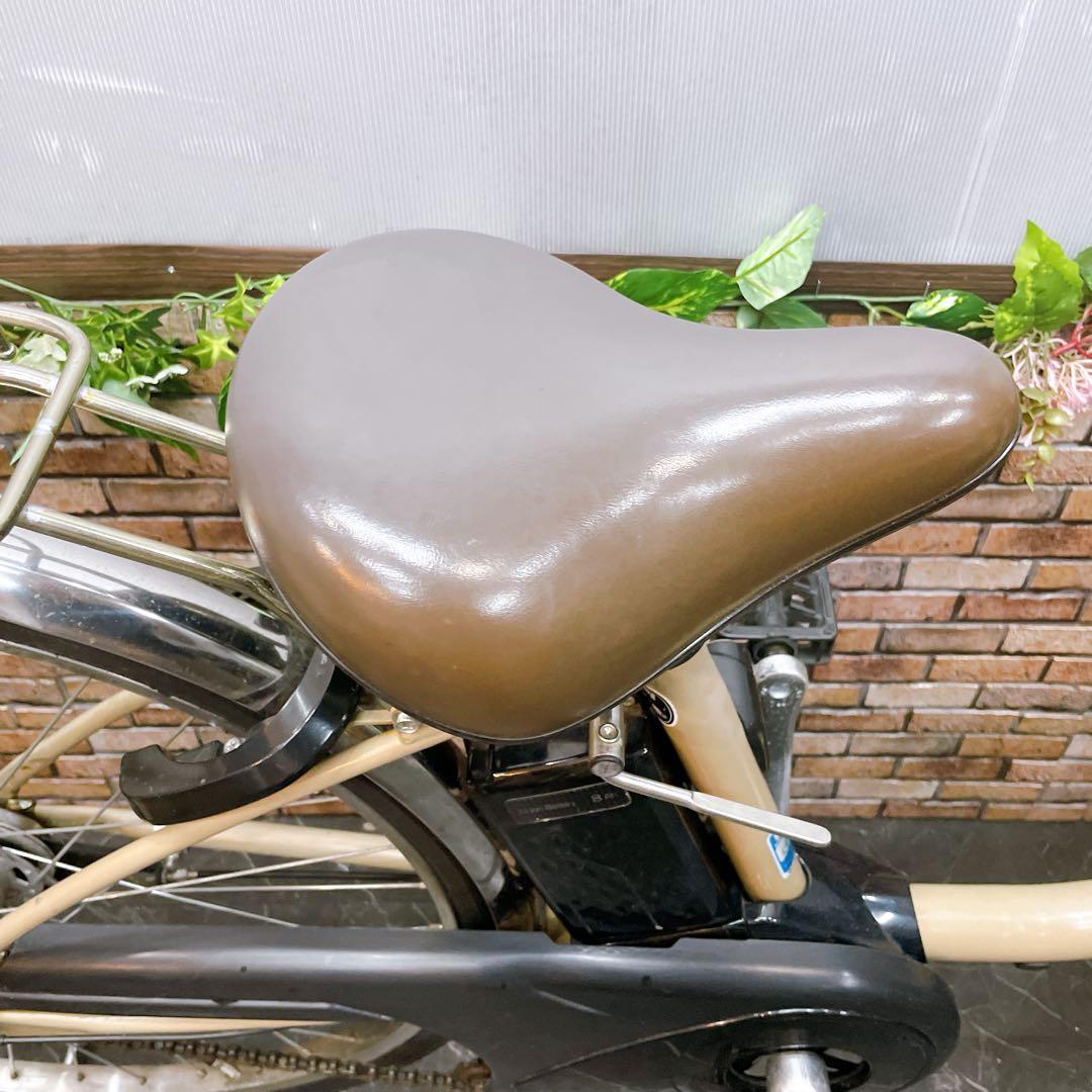 【9】電動自転車 Panasonic ベージュ クリーム 26インチ