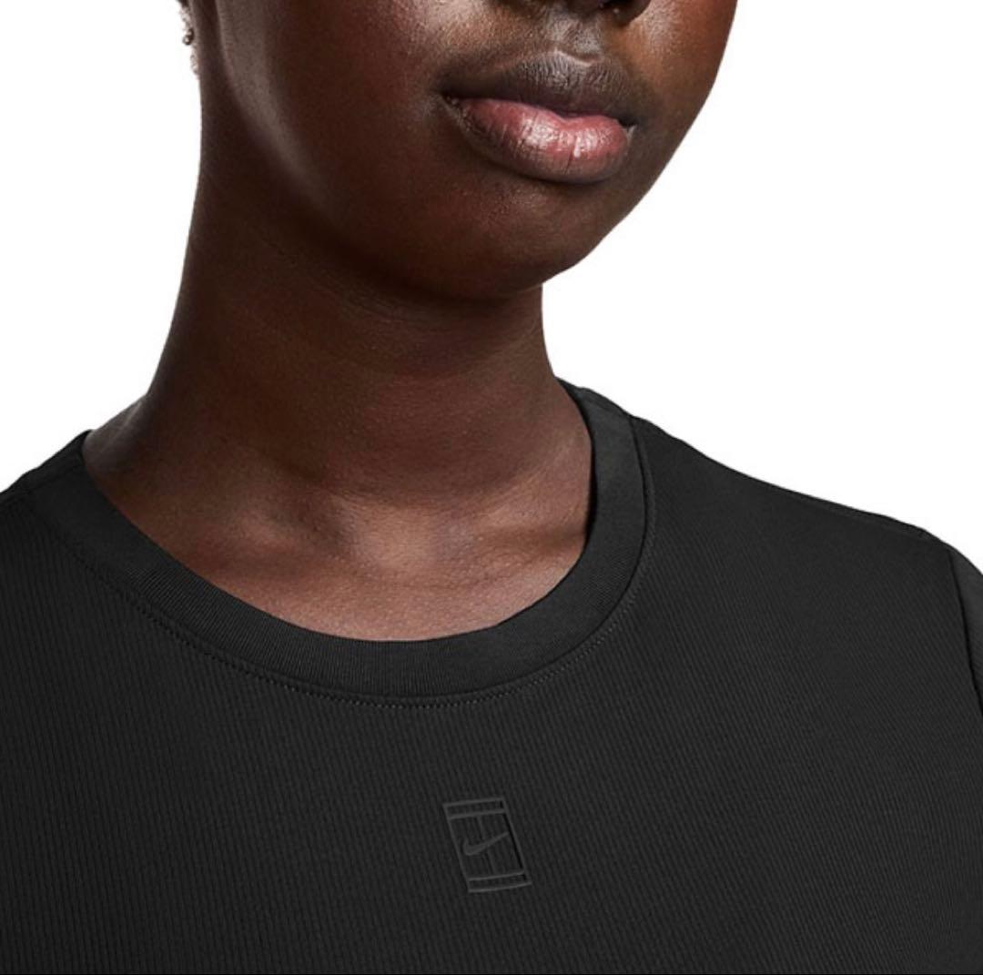 ナイキ　ウィメンズ Dri-FIT ショートスリーブ テニストップ　ブラック　S