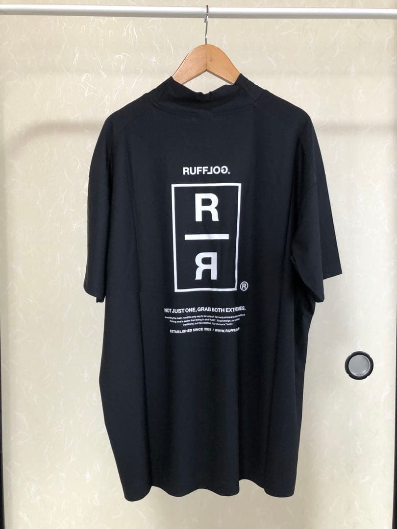 RUFFLOG LOGO MOCK NECK SHIRTS ブラック サイズM