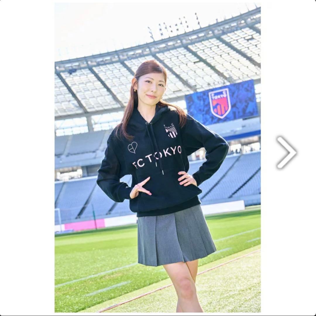 FC東京×BLACKPINK ロゴ　フーディ　ブラック Sサイズ ブランケット