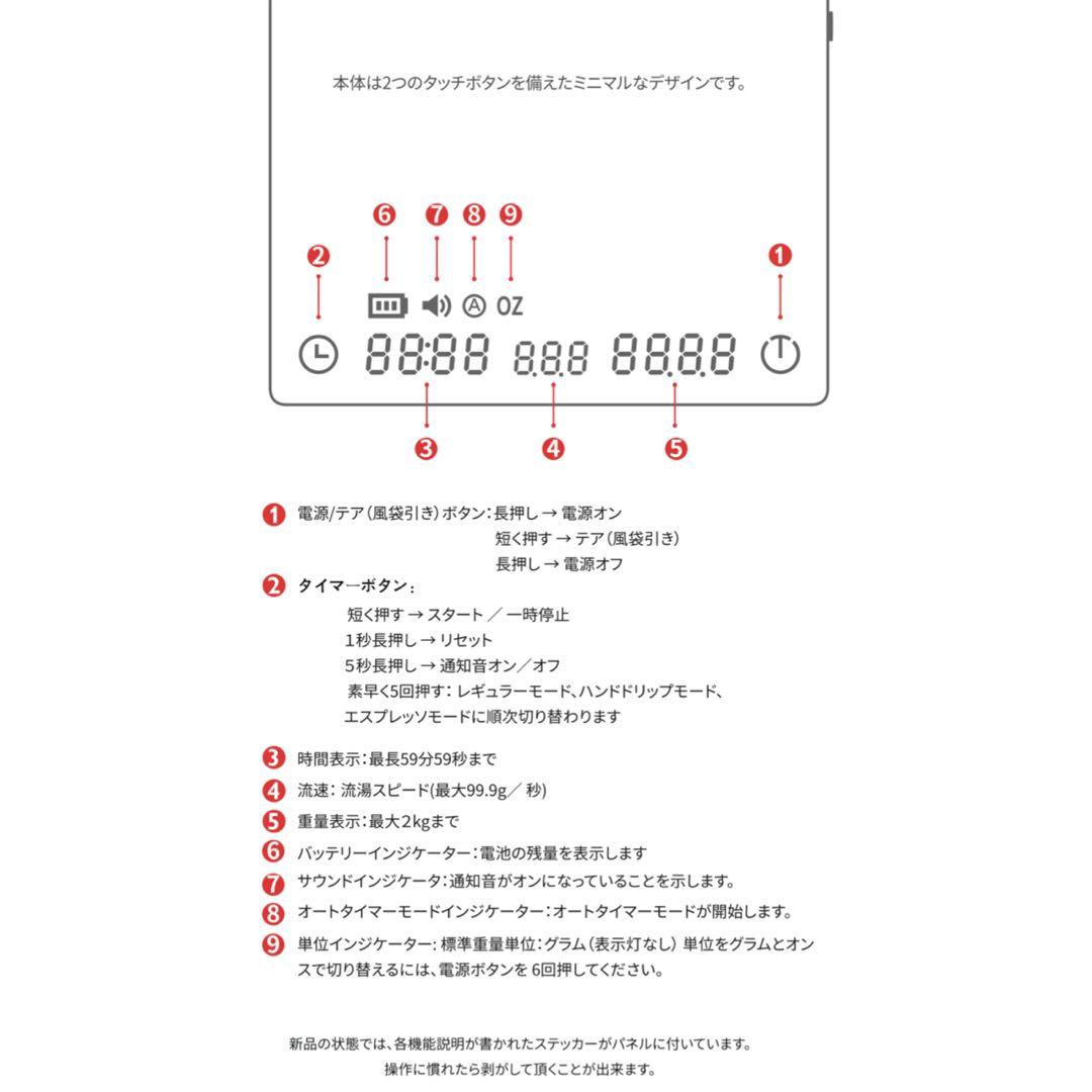 タイムモア Black Mirror Miniコーヒー&エスプレッソスケールミニ