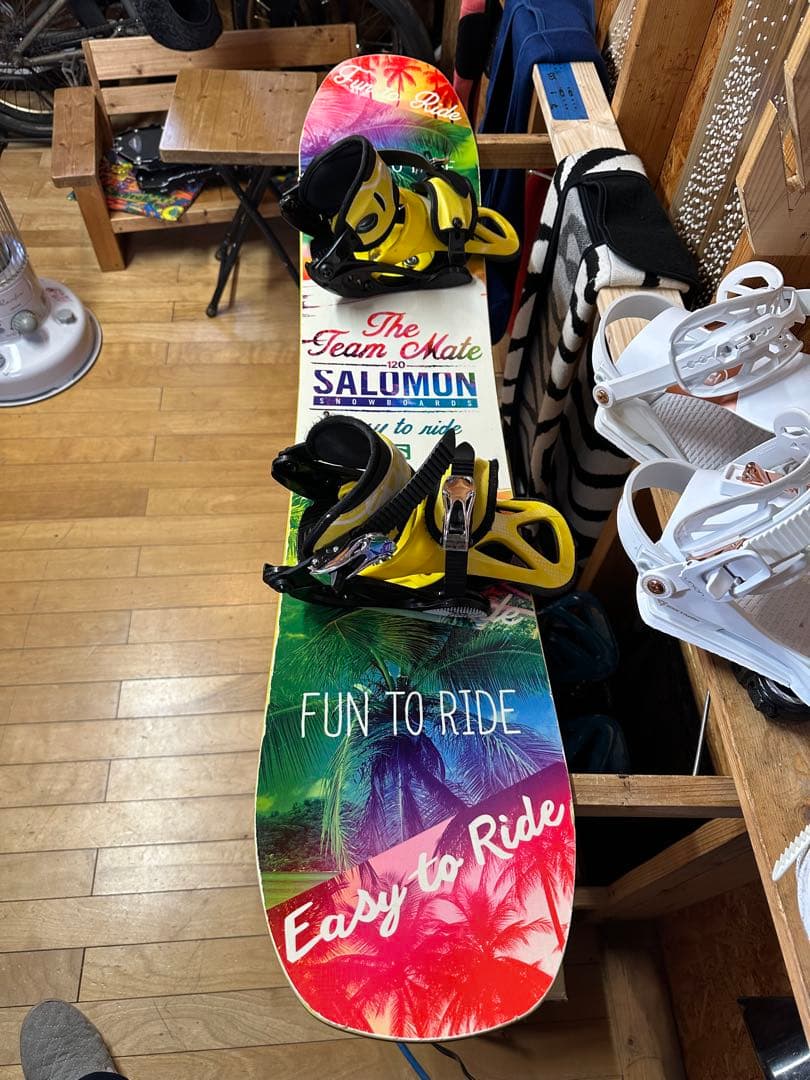 SALOMON The Team Mate 120cm スノーボード 3点セット
