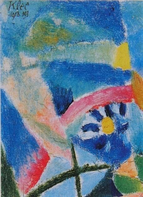 パウル・クレー、『花壇』、希少画集画、状態良好、新品木製額・額装付