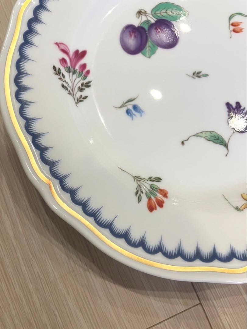 美品 リチャードジノリ 丸皿 ケーキ皿 小皿 イタリアンフルーツ柄 2枚セット
