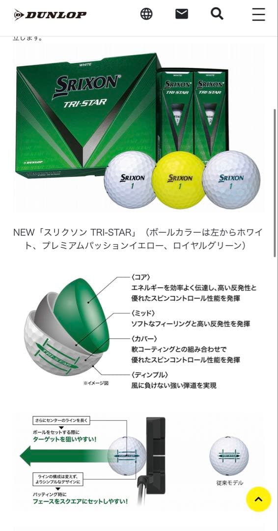 スリクソン トライスター TRI-STAR 40球