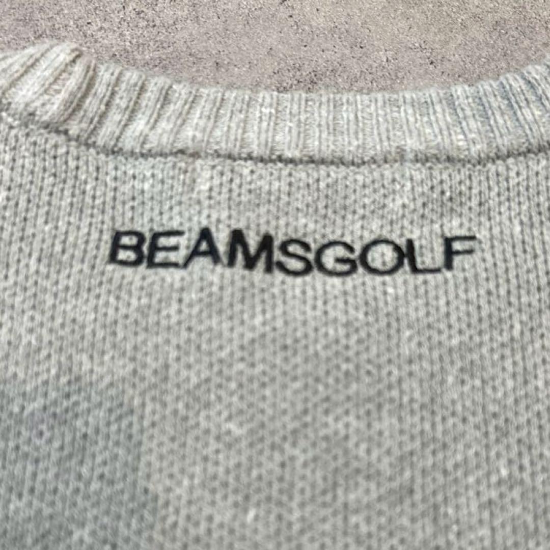 美品✨ビームスゴルフ Bマーク ニット プルオーバー グレー Mサイズ 24AW