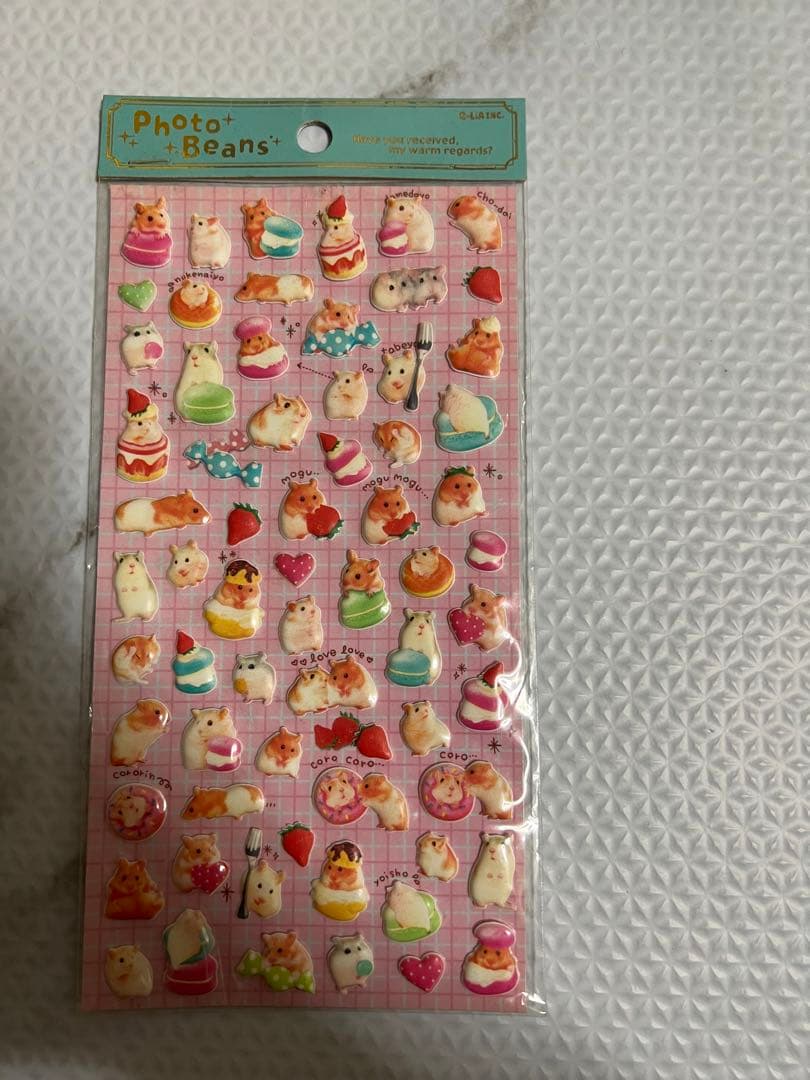 クーリア 当時物 ハムスター ぷっくり シール 新品