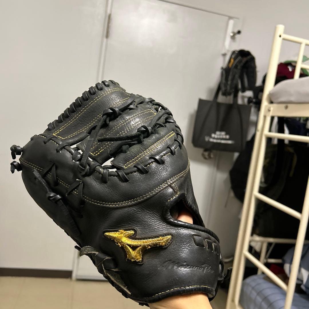 ミズノプロ ファーストミット 左投げ用 一塁手用 ブラック 即戦力型 硬式用