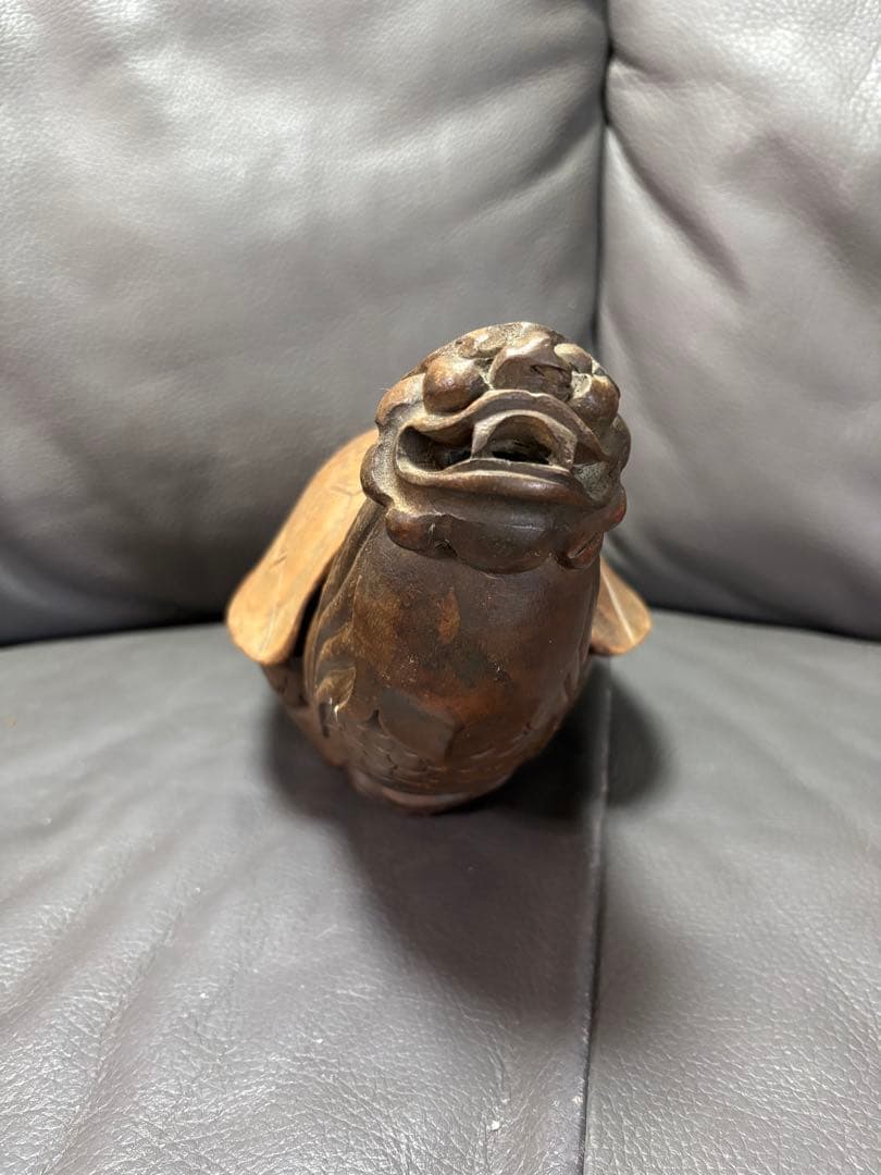 古い木彫り　木製　置物　オブジェ