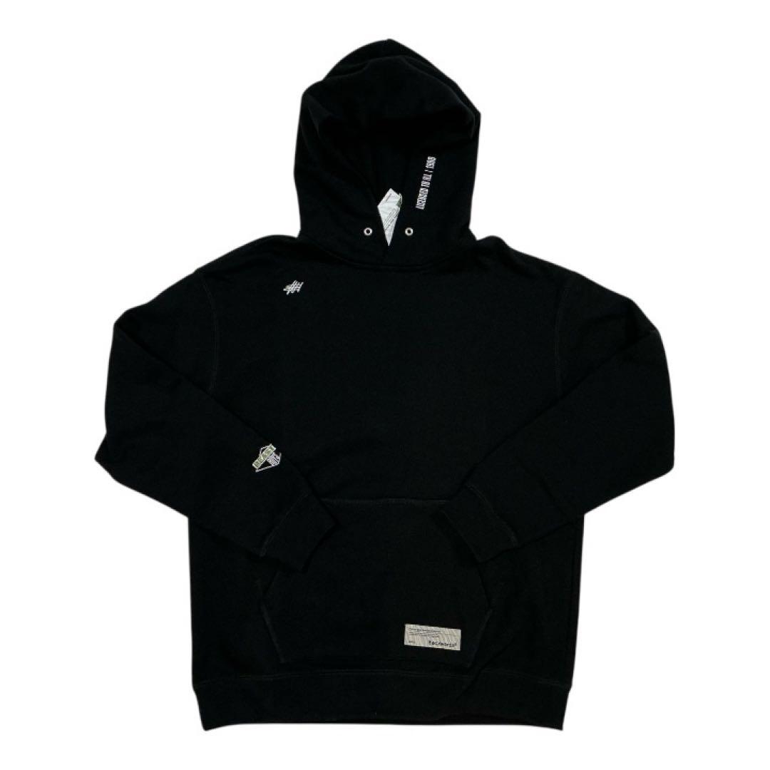 【新品・未使用】Backwards ブラック フード付きトレーナー