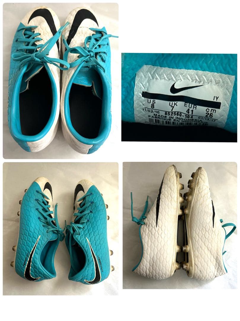 Nike サッカートレーニングシューズ　asicsランニングシューズ
