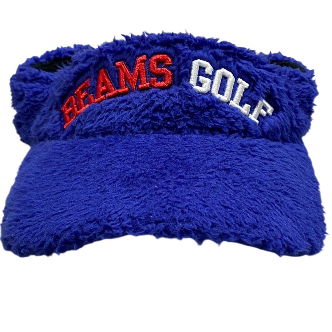 BEAMS GOLF ビームス ゴルフ ボア サンバイザー ブルー メンズ
