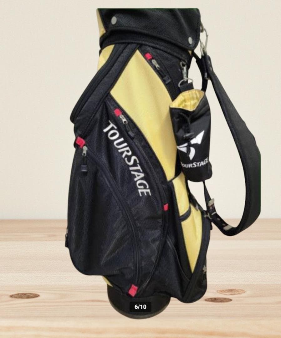 送料無料/美品TourStage ゴルフバッグ 黒と黄色