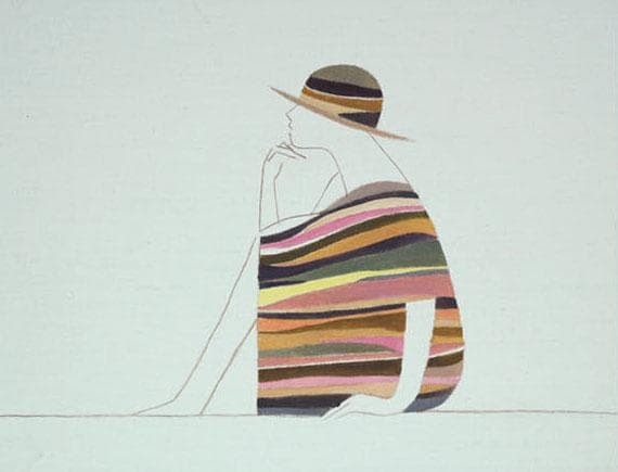 油絵 菅家令子 絵 絵画 インテリア 額付(青緑＋銀) F3-041214 女性