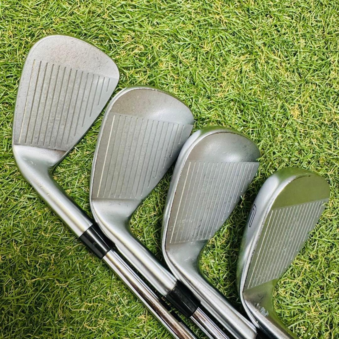 【良品】豪華8本 ピン i210 茶ドット メンズアイアンセット スチール S