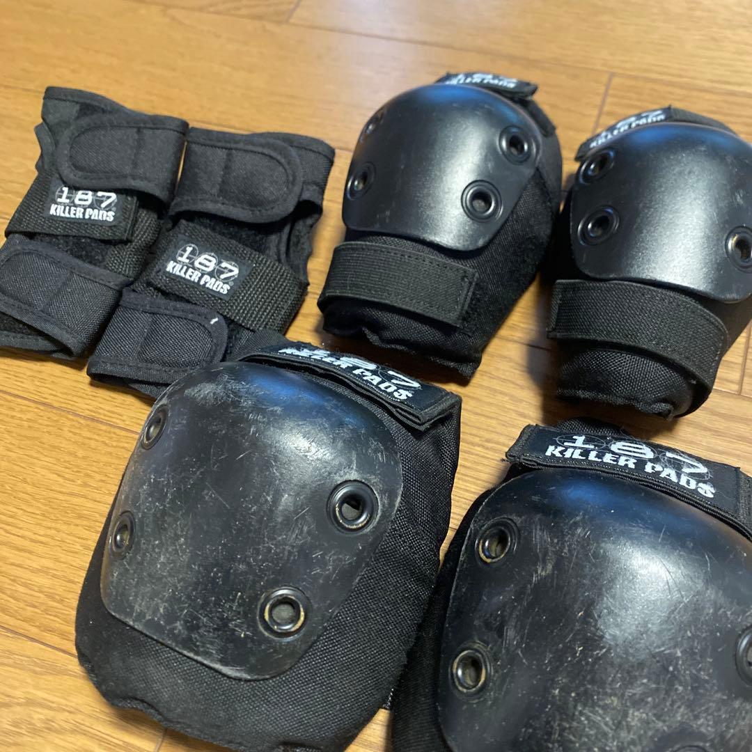 187 KILLER PADS プロテクター 6点セット 肘・膝・手首 ブラック