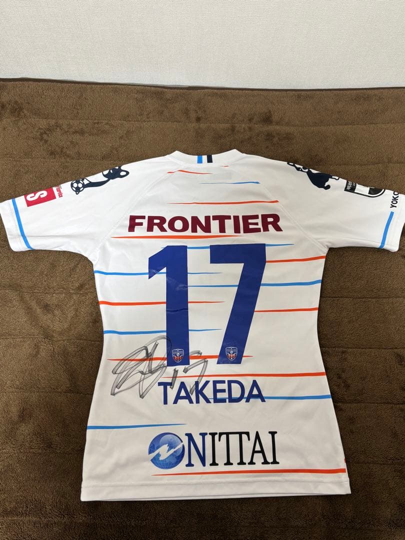 横浜FC 武田英二郎直筆サイン入りユニフォーム