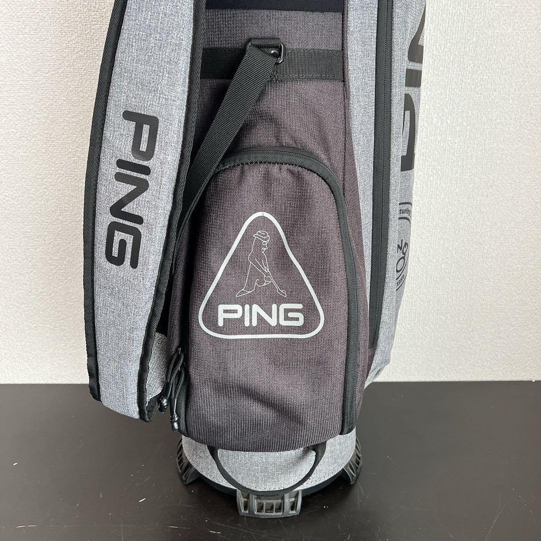 極美品 PINGピンキャディバッグ CB-P2305 グレー 6分割