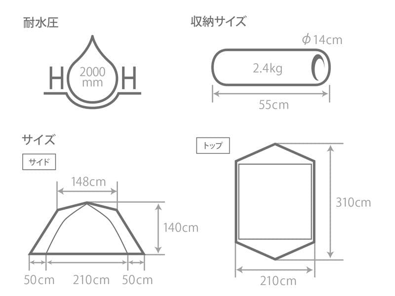 未使用　DODワンタッチカンガルーテント(M)用フライシート