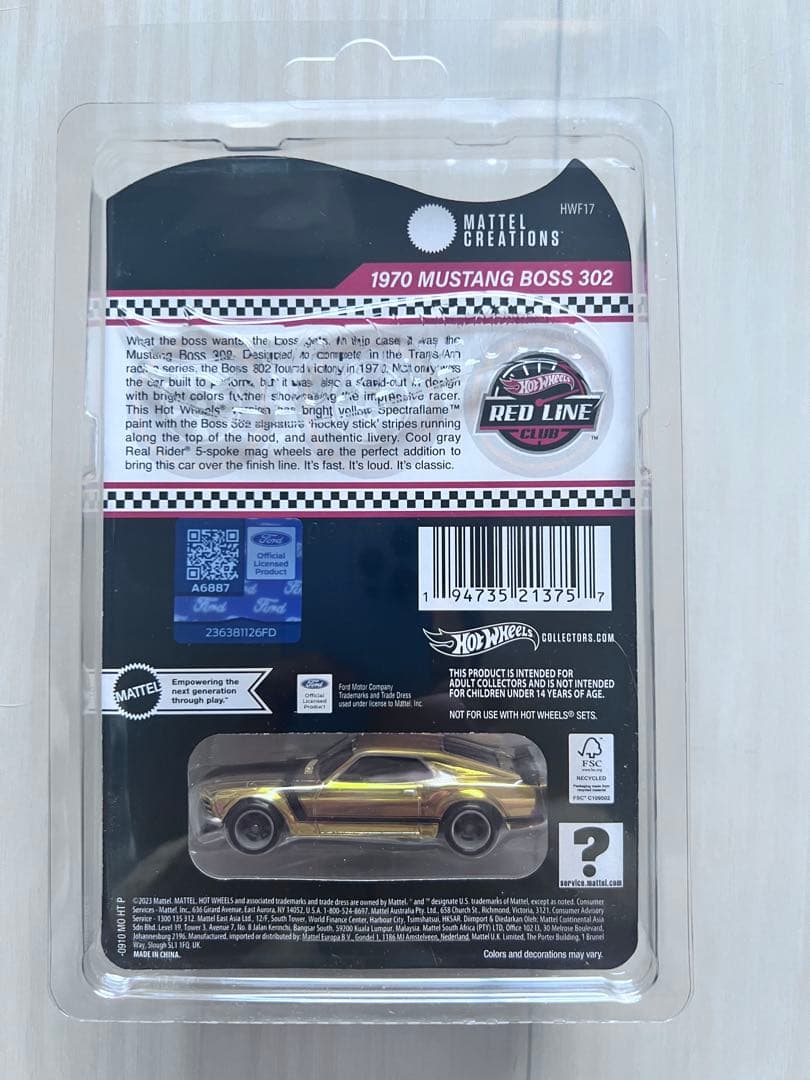 ミニカー Hot Wheels RLC FORD 1970 Mustang Boss302