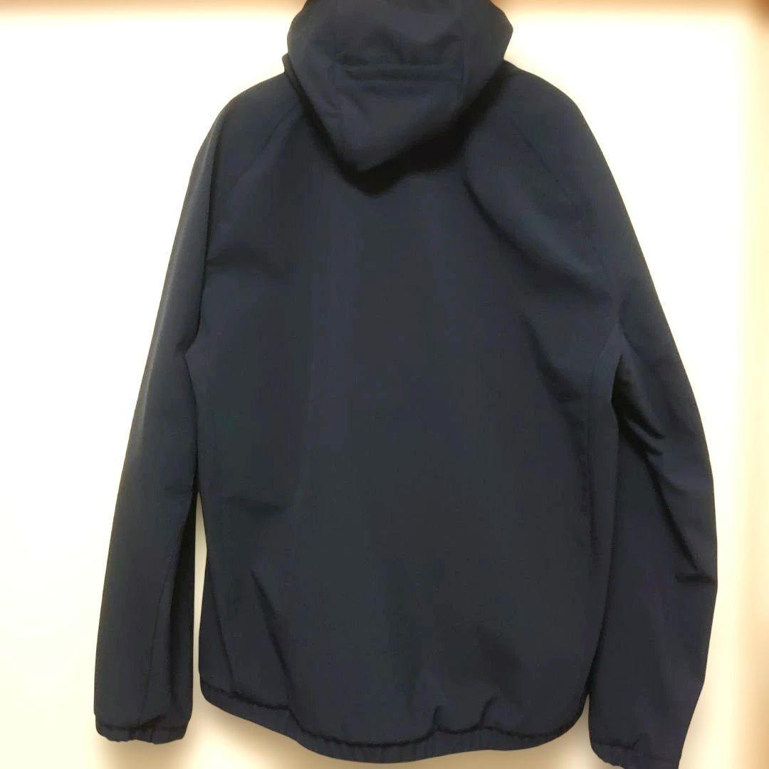 【美品】adidas 撥水　ネイビーフードジャケット　サイズXL