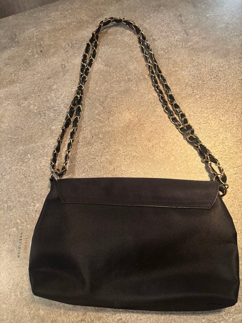 CHANEL ブラックサテン スパンコール バッグ　非売品