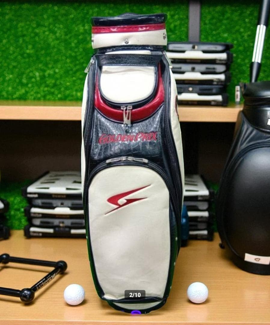 RE送料無料/美品　GOLDEN PRIX ゴルフバッグ・キャディバッグ