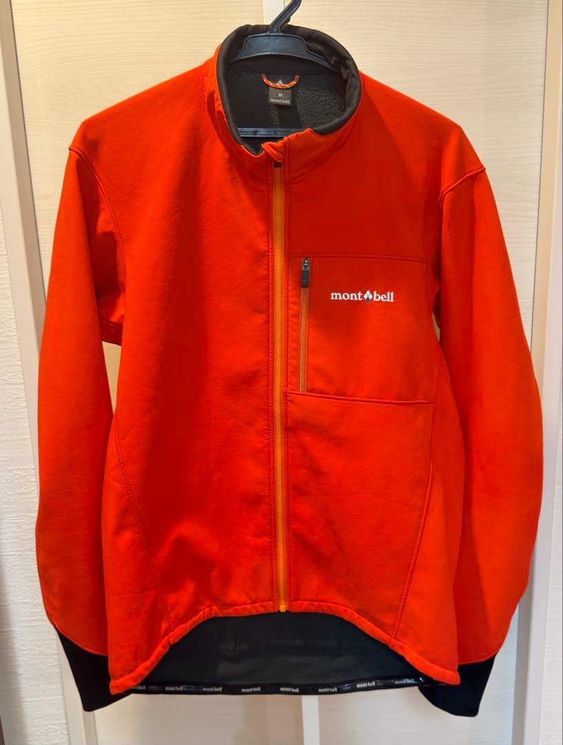 【美品】mont-bell メンズ ウィンターサイクルジャケット M オレンジ