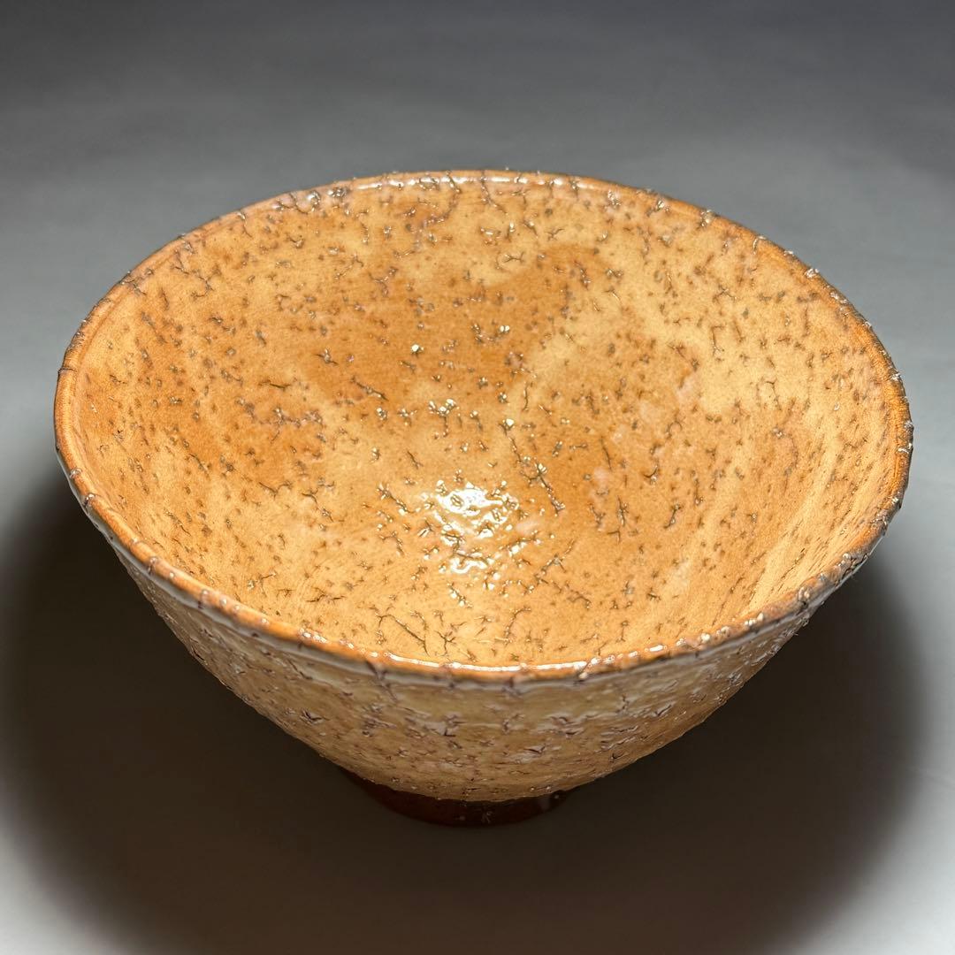 ◆萩焼窯元 長沢窯【原田隆峰】作 茶碗 四方桟共箱・共布・栞付 茶道具 抹茶碗◆