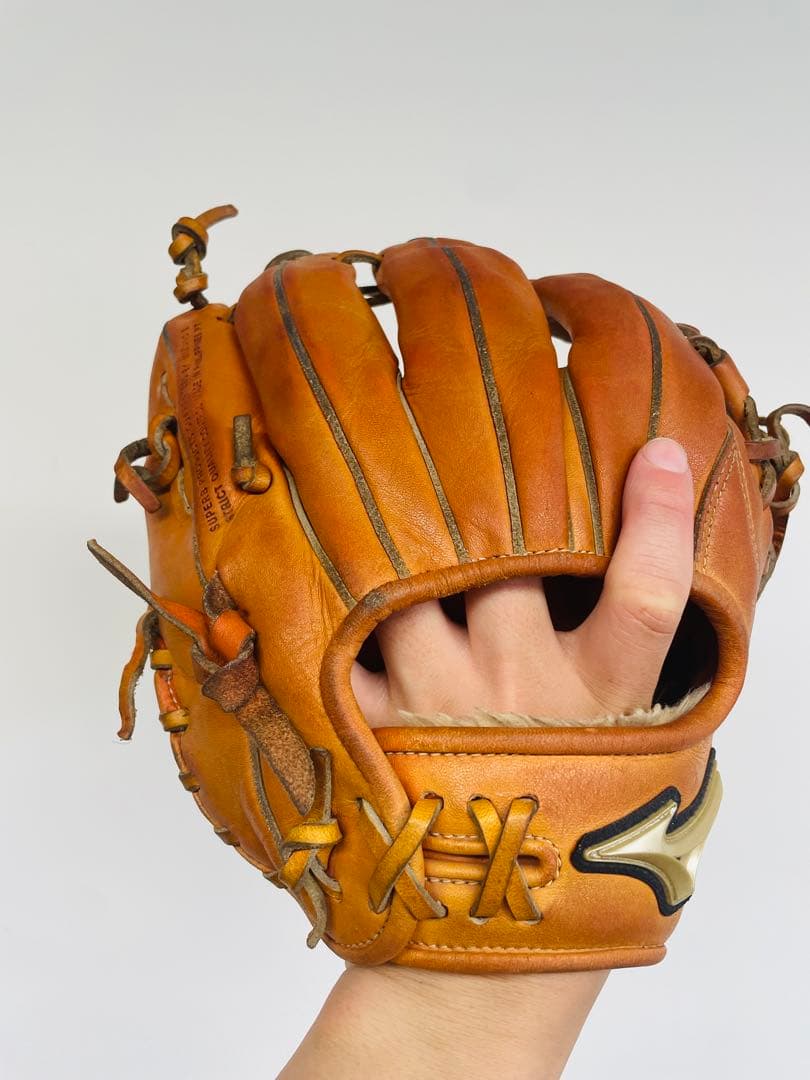 【美品✨】MIZUNO‼️ミズノ　野球　軟式用 オレンジ　グローバルエリート