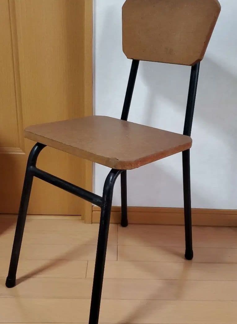 昭和レトロ 木製椅子 背もたれ付き