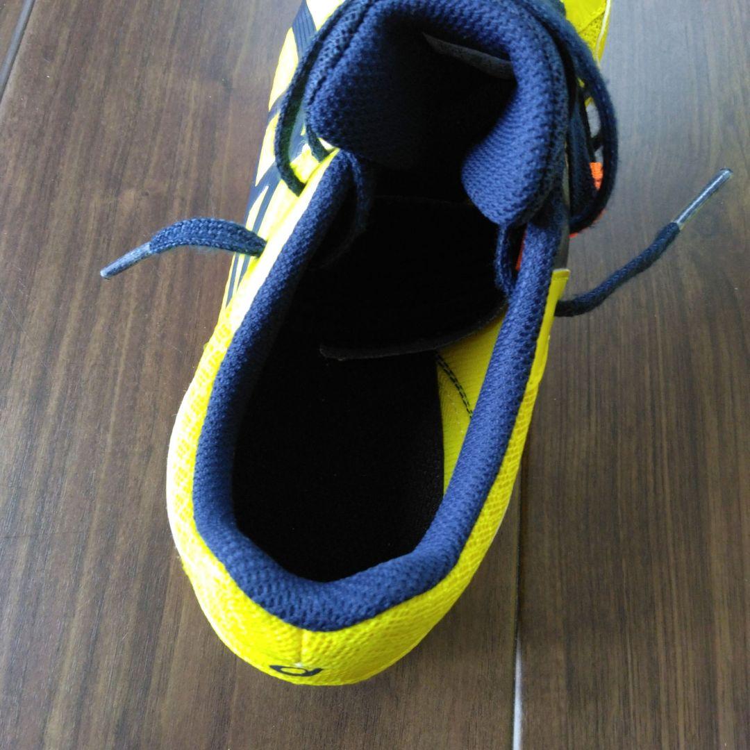 【美品】asics スパイクシューズ イエロー/ネイビー　EFFORT