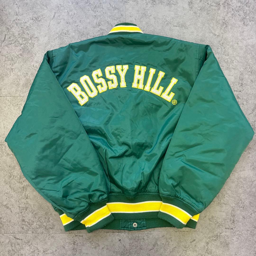 美品BHILL グリーンベースボールジャケット Lサイズ
