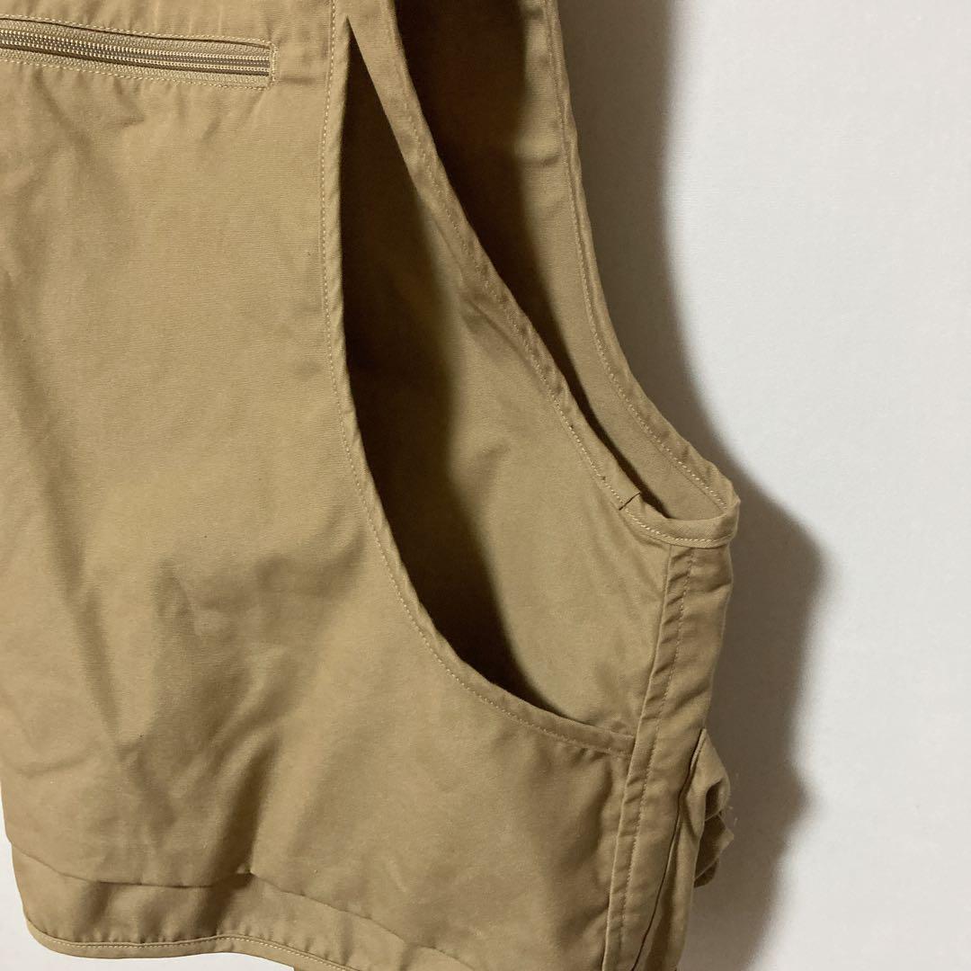 90s LLBEAN フィッシングベスト Mサイズ ベージュ 多ポケット