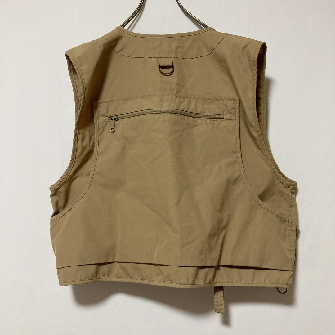 90s LLBEAN フィッシングベスト Mサイズ ベージュ 多ポケット