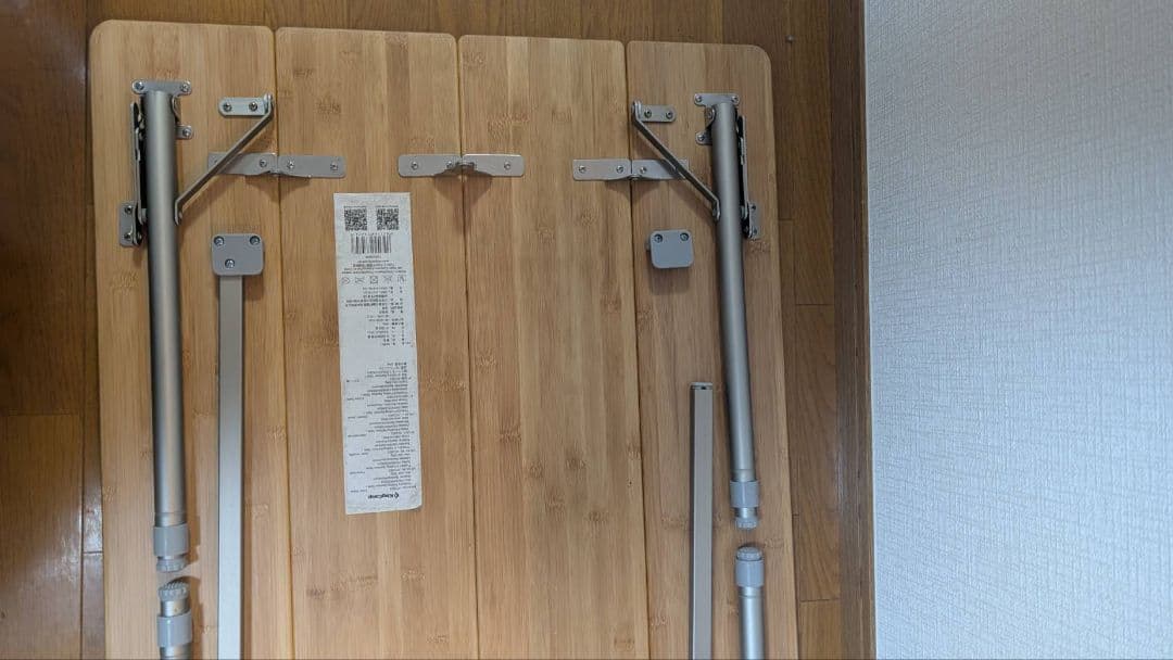 Kingcamp竹製アウトドアテーブル100㎝×65㎝ 折り畳み 高さ調節可能