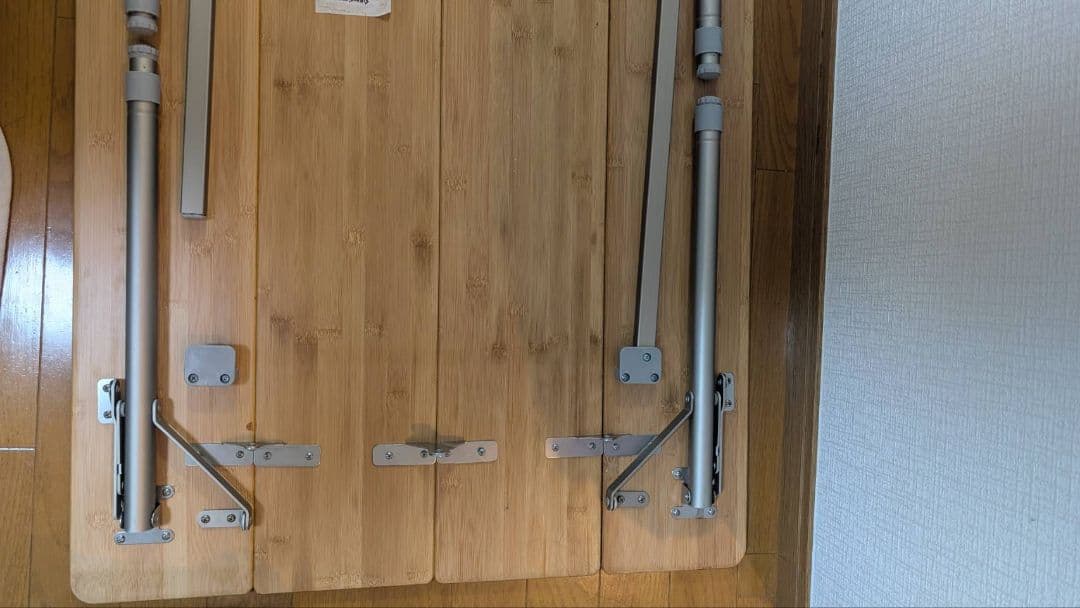 Kingcamp竹製アウトドアテーブル100㎝×65㎝ 折り畳み 高さ調節可能