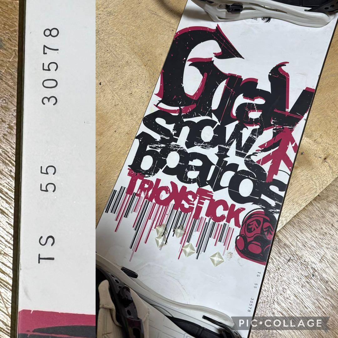 GRAY スノーボード グラトリ ロッカーボード FLUX ビンディング スノボ