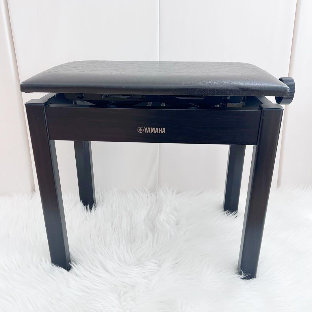 美品 YAMAHA ヤマハ ピアノ椅子 高低自在 BC ダークローズウッド