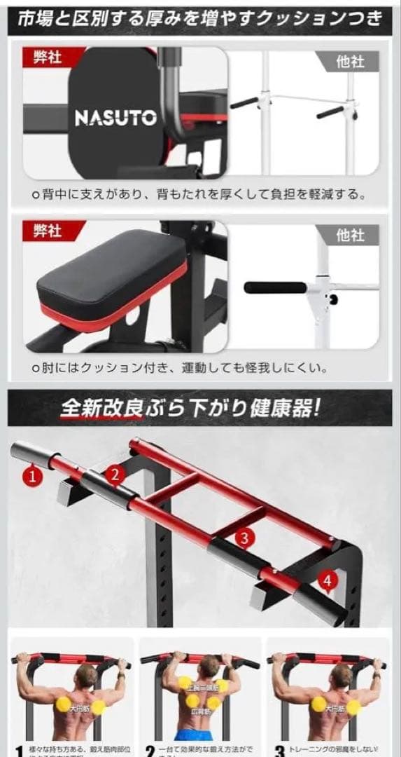 東京都内　NASUTOマルチトレーニングラック、新品同様、半額以下で譲ります